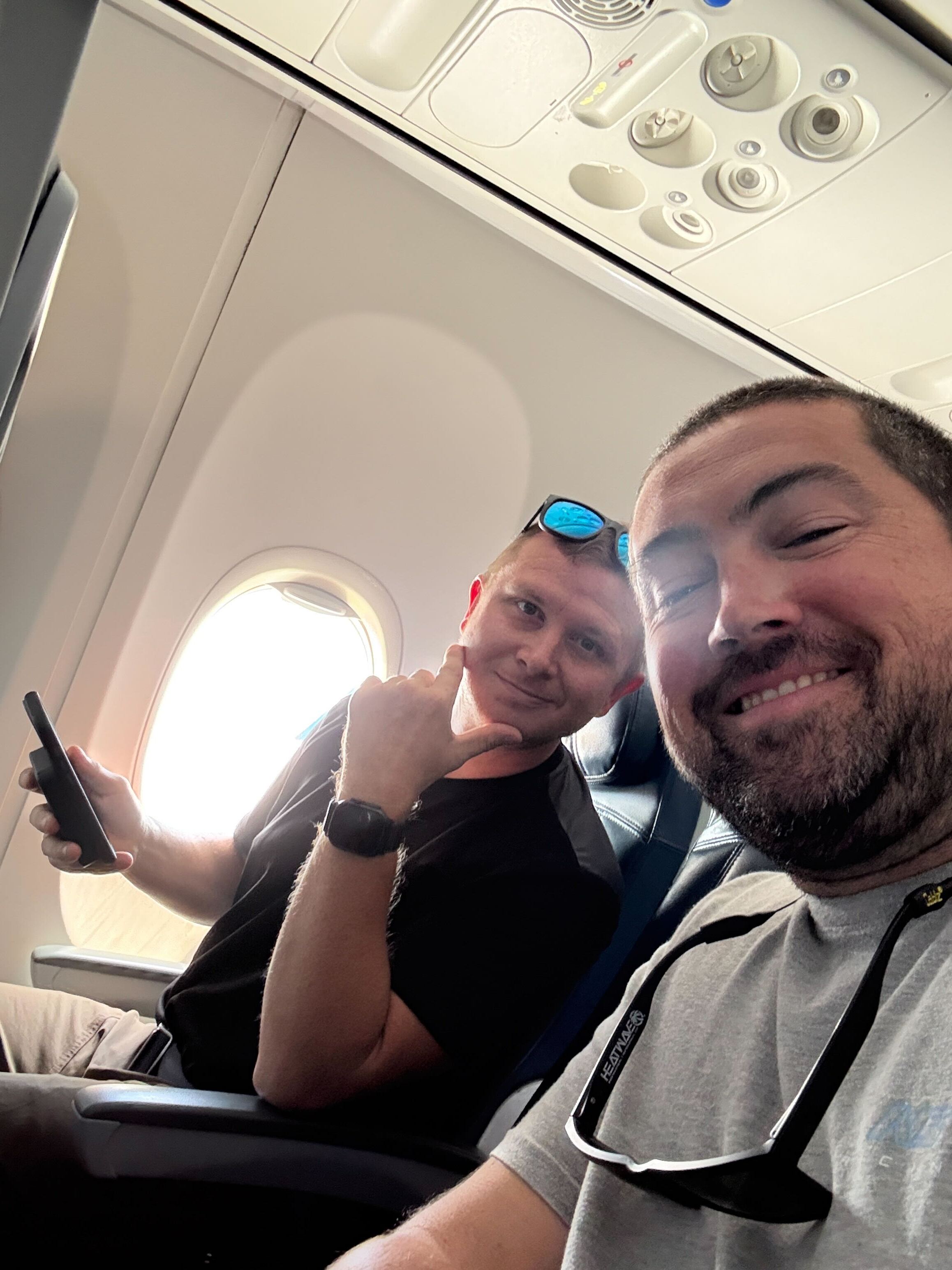 Zach Reber and teammate on their way to the next deployment